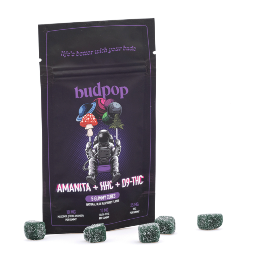 Budpop Amanita Muscaria Pilz+ HHC + Delta 9 Gummies